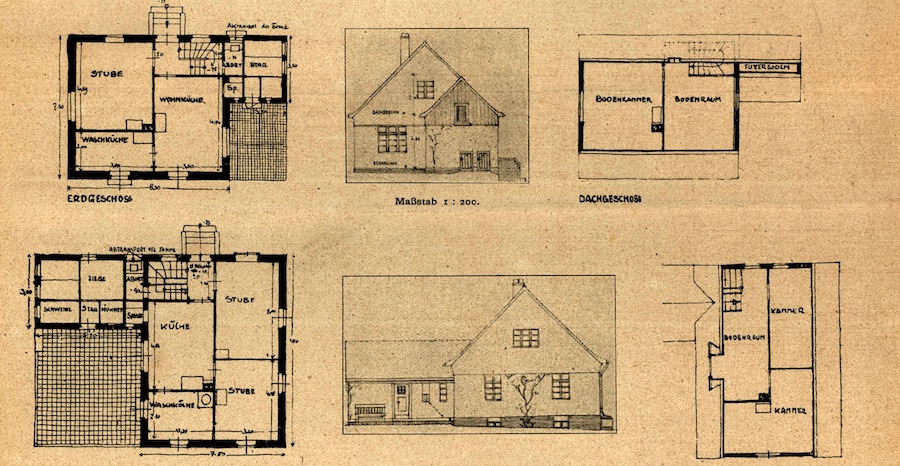 Pierwsza nagroda w konkursie na zabudowę folwarku Rasthöhe - architekt Max Steinmüller, Lipsk